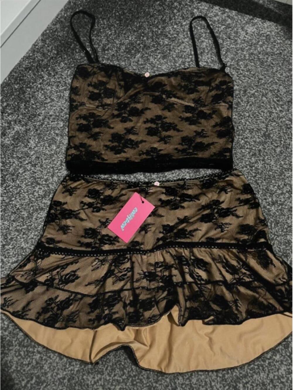 Edikted Women's Black and Multi Dress